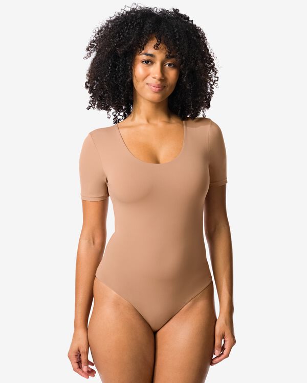 Damenbody mit k&ouml;rperformenden Eigenschaften hellbraun hellbraun - 21500716LIGHTBROWN - HEMA