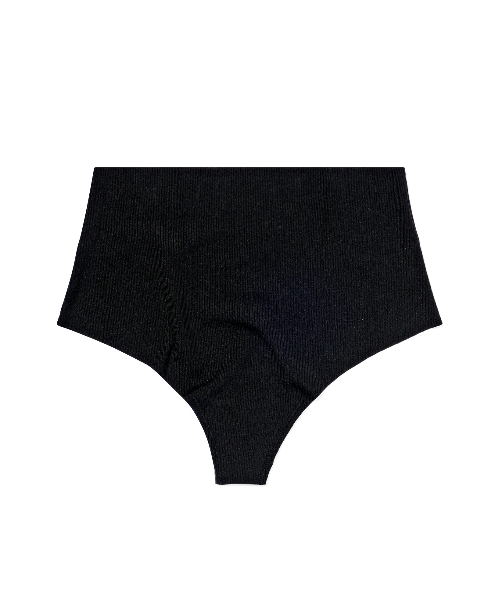 damesstring hoge taille micro rib ultimate comfort zwart zwart - 19620655BLACK - HEMA