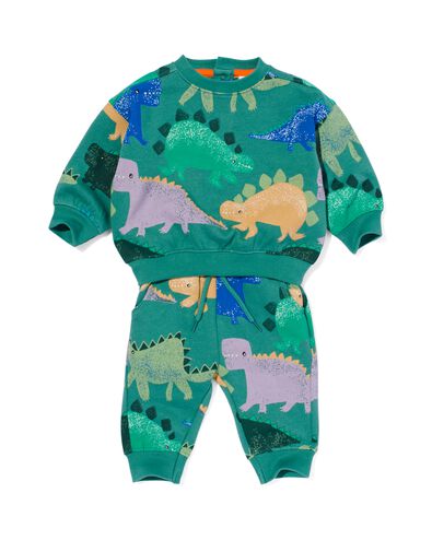 vêtements bébé ensemble sweat dinosaure vert 80 - 33195444 - HEMA