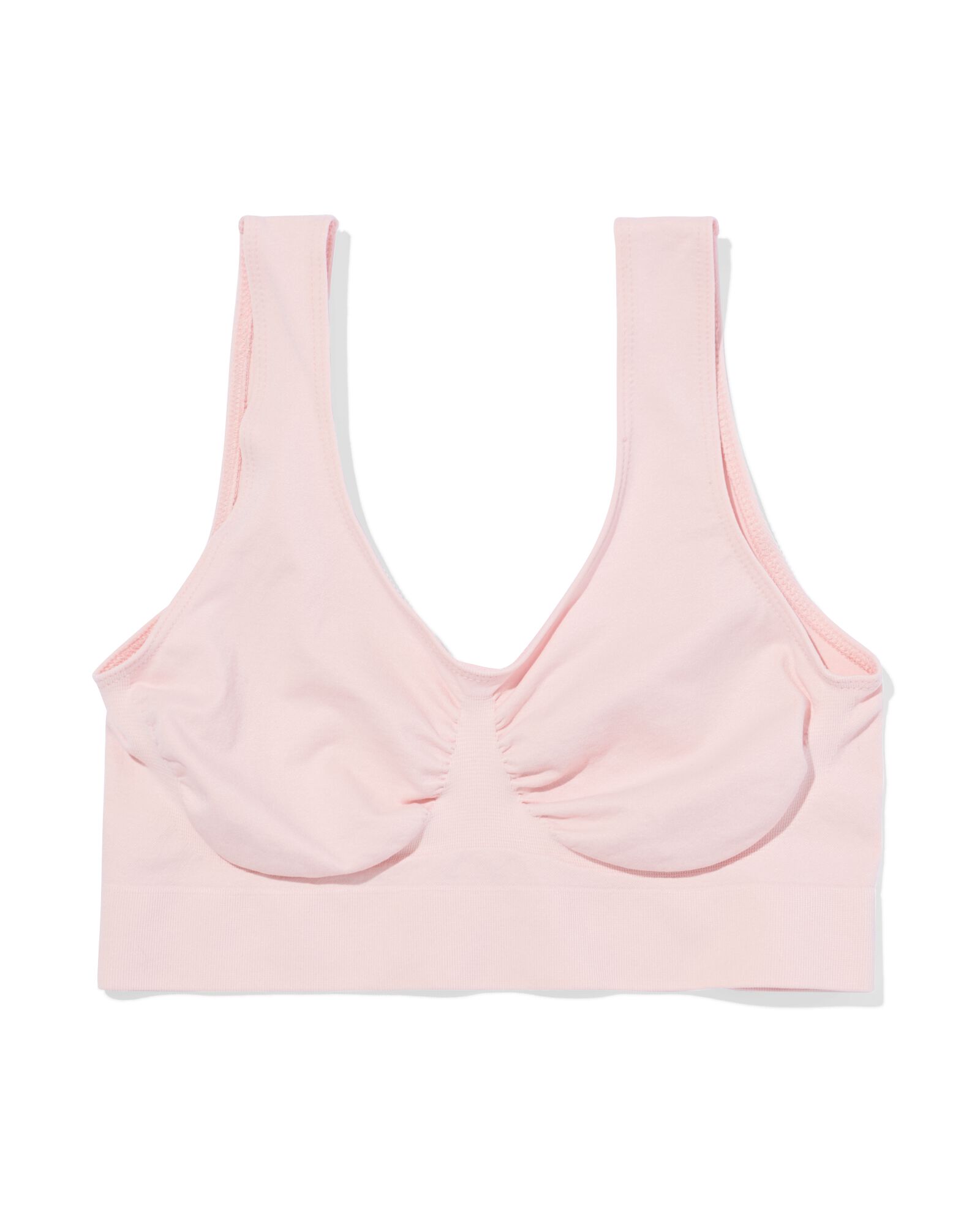 haut non pr&eacute;form&eacute; sans armature ni couture rose p&acirc;le - 21805760LIGHTPINK - HEMA