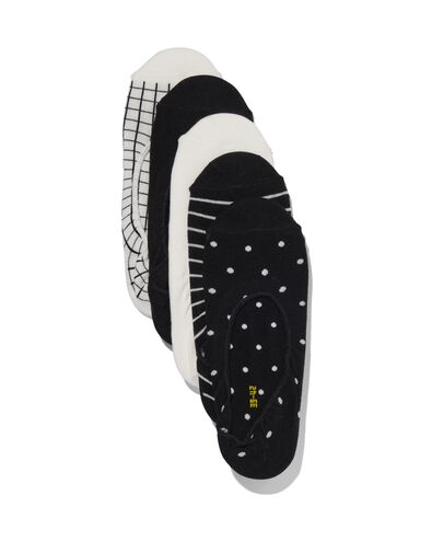 damesfooties met katoen - 5 paar zwart zwart - 4290365BLACK - HEMA