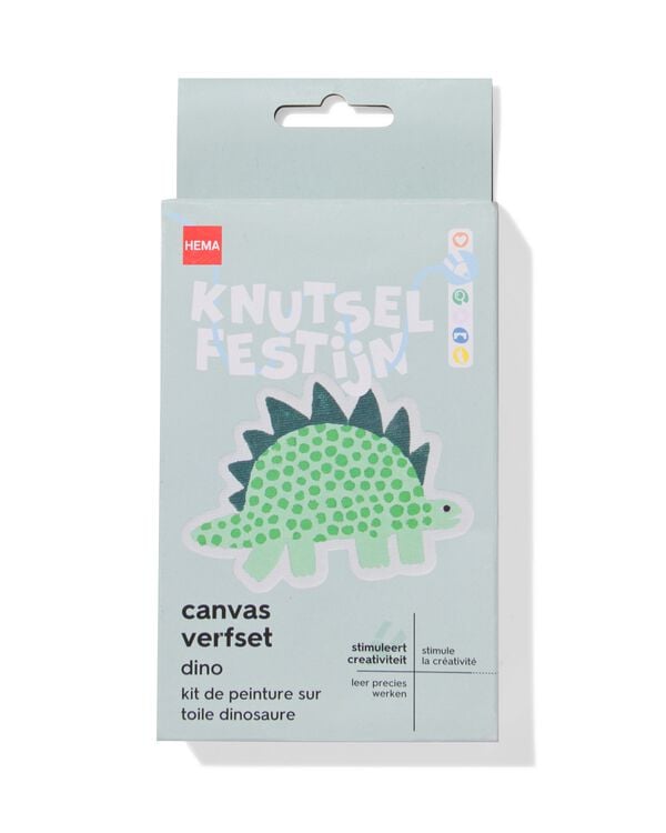 canvas verfset dino - 15900343 - HEMA
