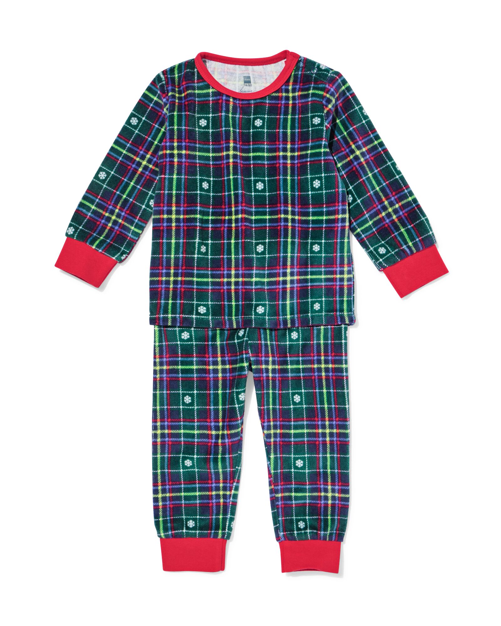 pyjama b&eacute;b&eacute; War Child velours carreaux multi multi - 33300170MULTI - HEMA