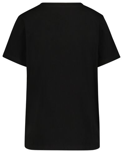 dames t-shirt katoen zwart - 1000021137 - HEMA