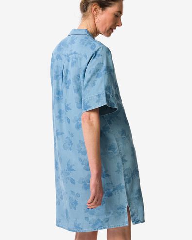robe femme large fleurs denim denim - 36208770DENIM - HEMA