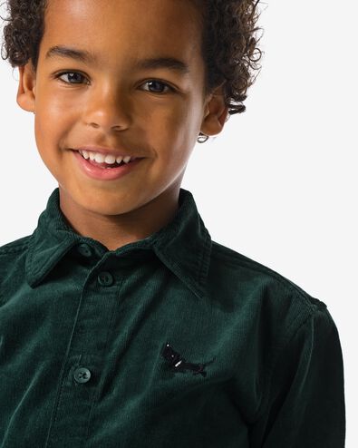 Takkie kinderoverhemd ribstof  groen groen - 30707506GREEN - HEMA