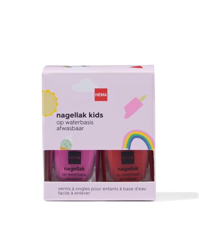 nagellak kids op waterbasis - 2 stuks - 11240098 - HEMA