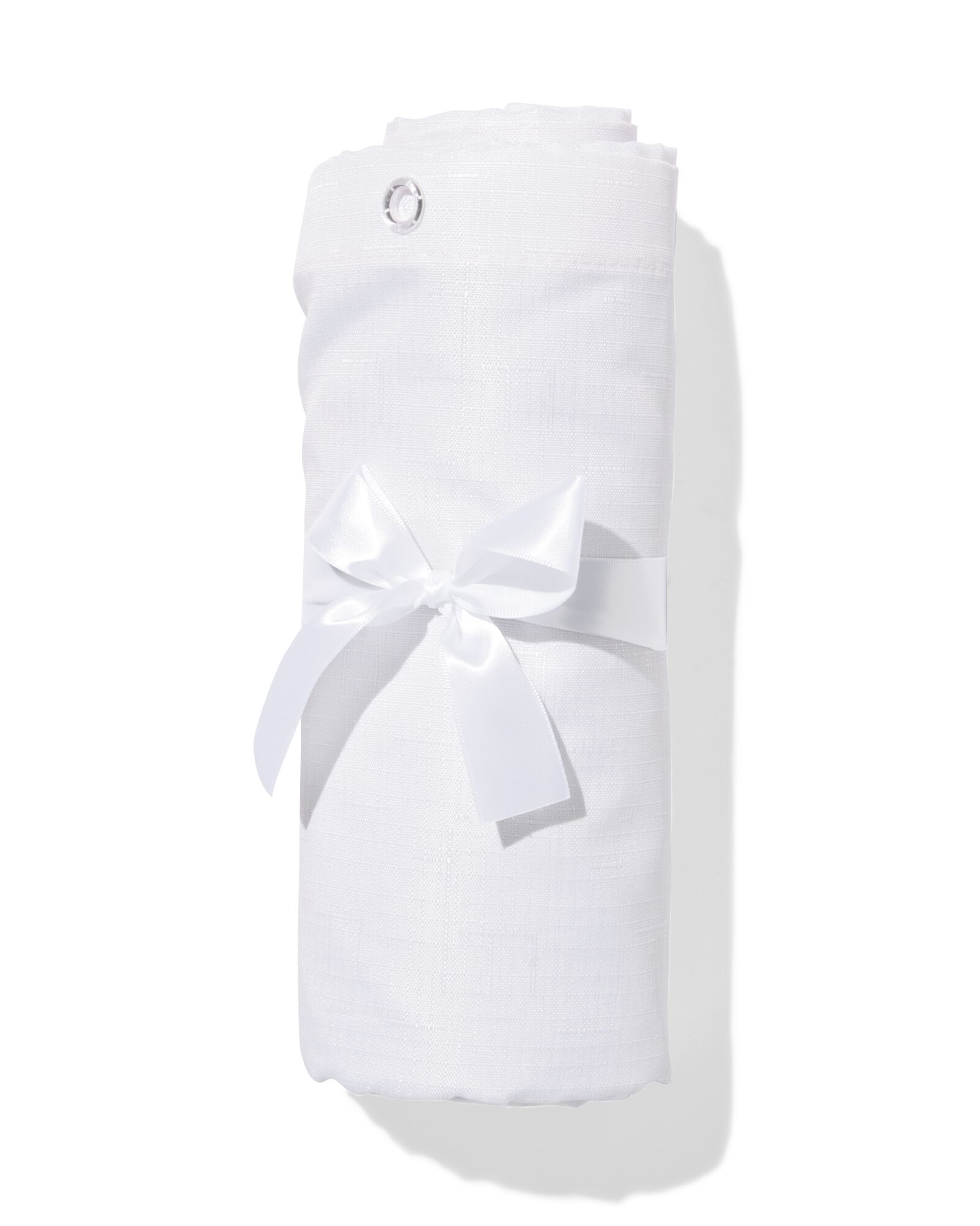 rideau de douche 180x200cm polyester aspect lin bloc bleu - 80300173 - HEMA