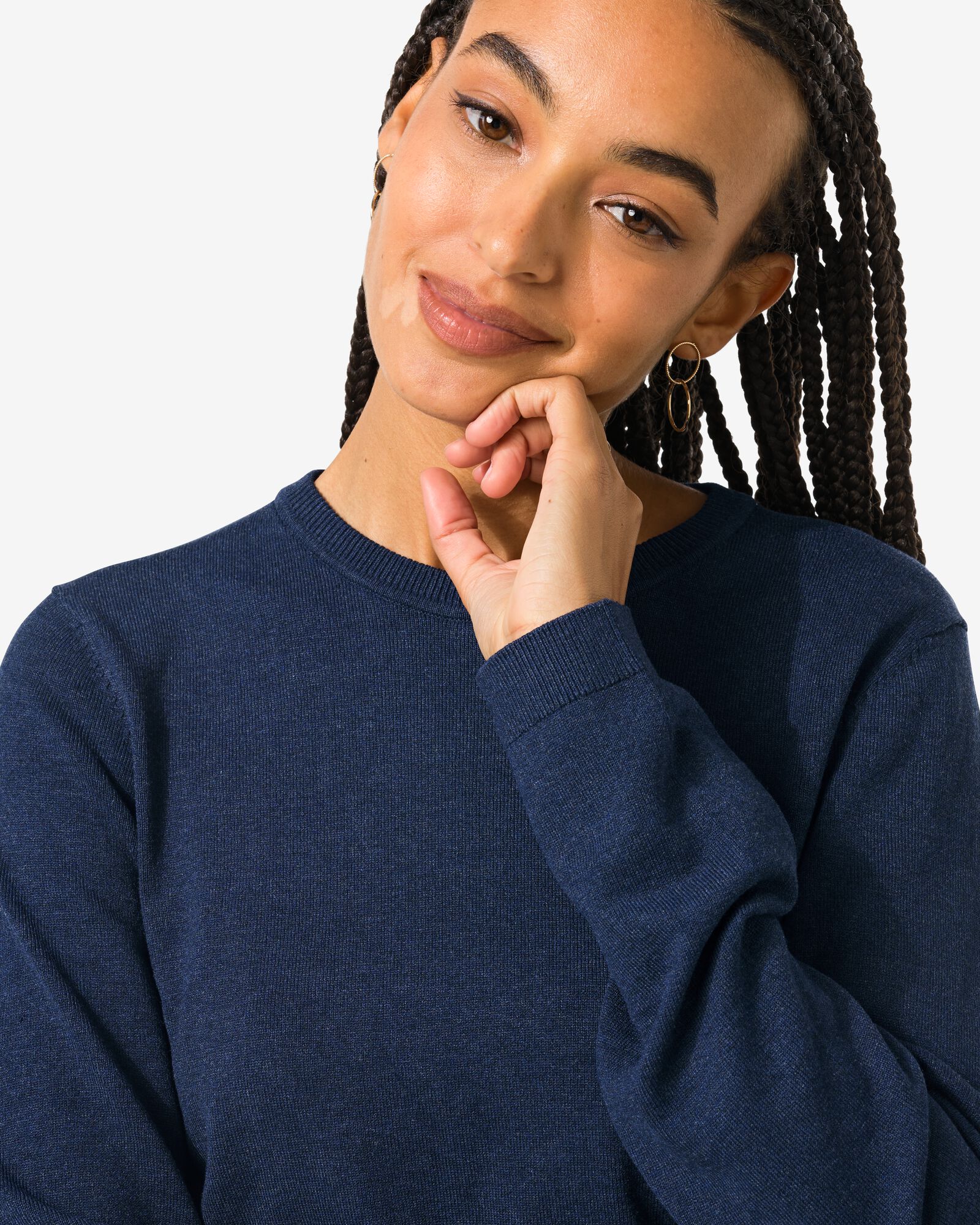 pull femme lilas bleu fonc&eacute; - 36261275DARKBLUE - HEMA