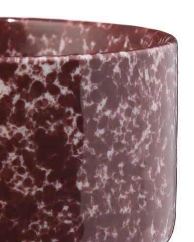 Cappuccinobecher 350 ml, Steingut, gesprenkelt, rot - 80660358 - HEMA