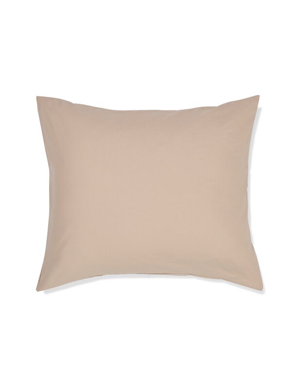 taie d'oreiller 60x70cm coton doux taupe - 5130027 - HEMA