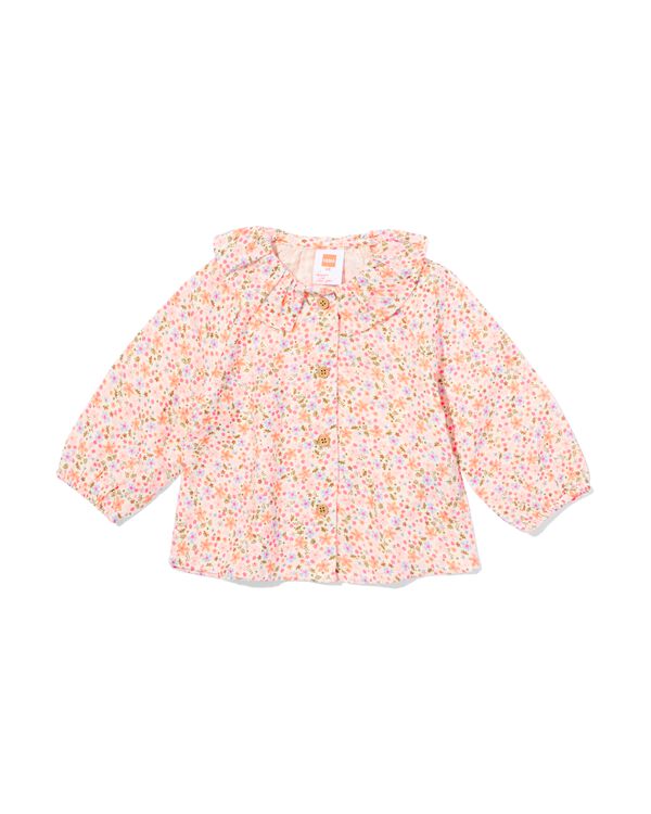 babyblouse mousseline bloemen ecru ecru - 33058970ECRU - HEMA