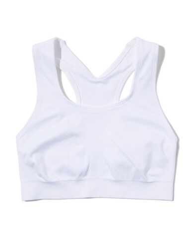 naadloze sporttop medium support wit wit - 1000030851 - HEMA