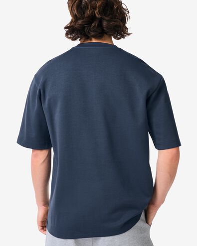 t-shirt homme Job coupe oversize bleu fonc&eacute; bleu fonc&eacute; - 2179050DARKBLUE - HEMA