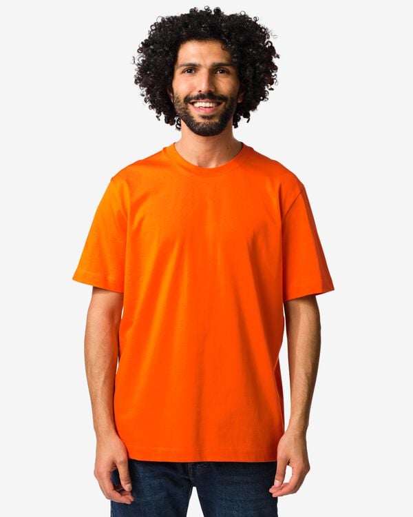 t-shirt homme Elias coupe d&eacute;contract&eacute;e F&ecirc;te du Roi orange orange - 2100050ORANGE - HEMA