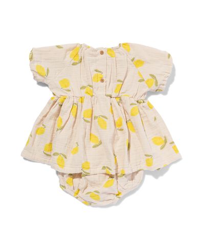 ensemble vêtements bébé robe et short mousseline citrons pêche 68 - 33047752 - HEMA