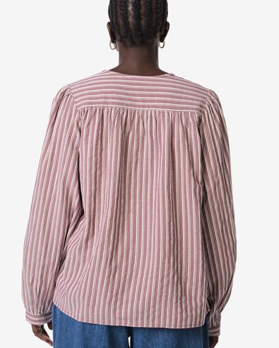Bluse Sally gestreift bordeauxrot bordeauxrot - 36206930BURGUNDYRED - HEMA