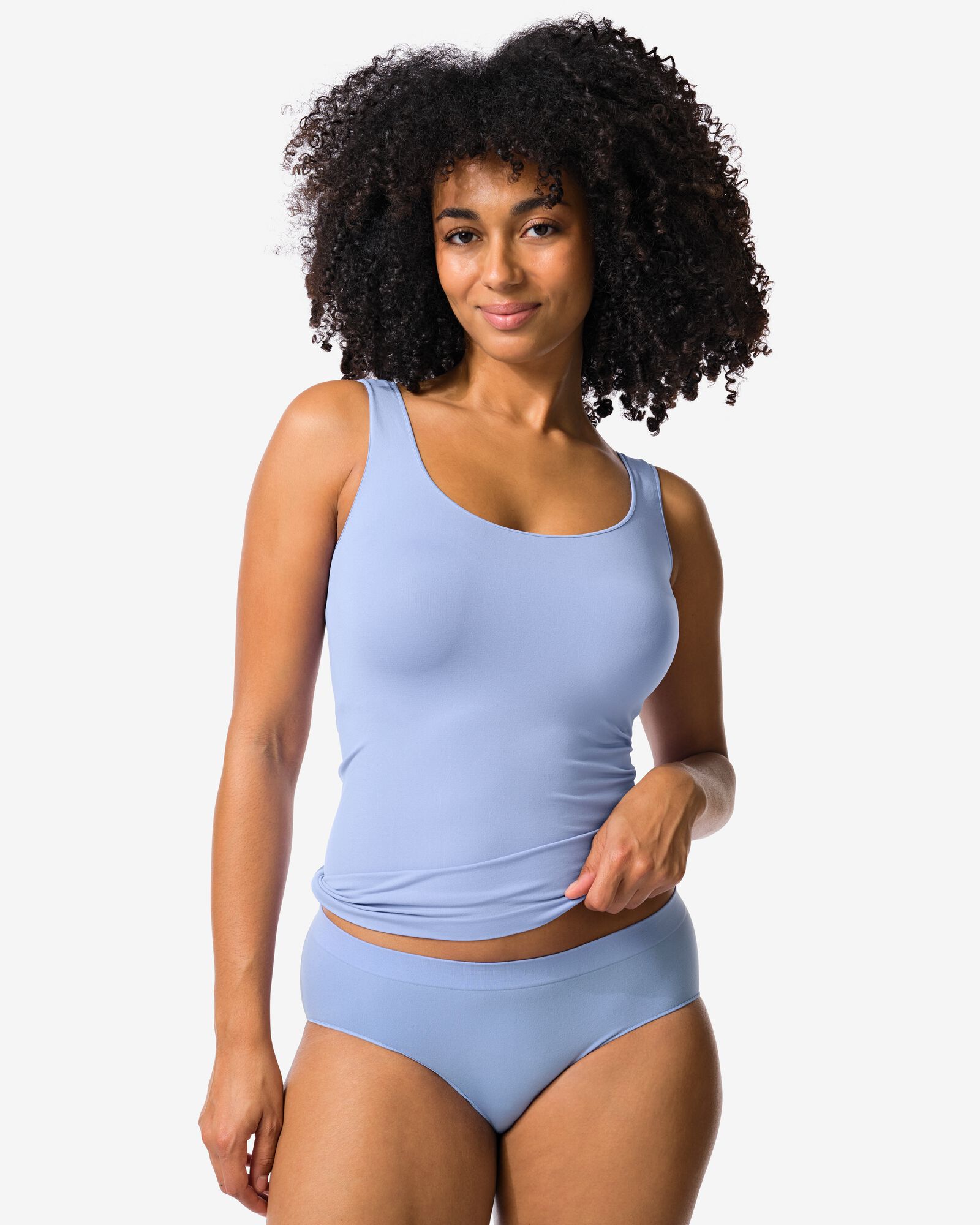 slip hipster femme sans couture microfibre bleu bleu - 19602907BLUE - HEMA