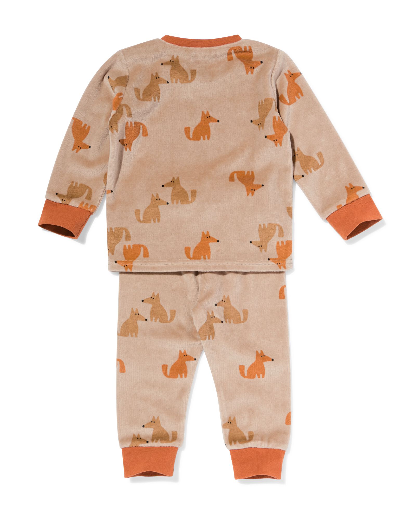 pyjama b&eacute;b&eacute; velours chiens marron marron - 33309250BROWN - HEMA