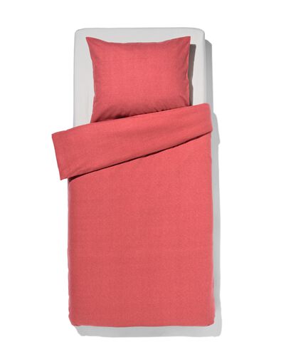 housse de couette flanelle 140 x 200/220 m&eacute;lange rouille - 5770082 - HEMA
