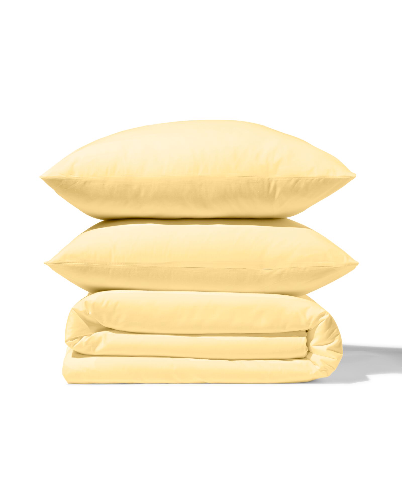 housse de couette 200x200/220 coton doux jaune clair - 5760120 - HEMA