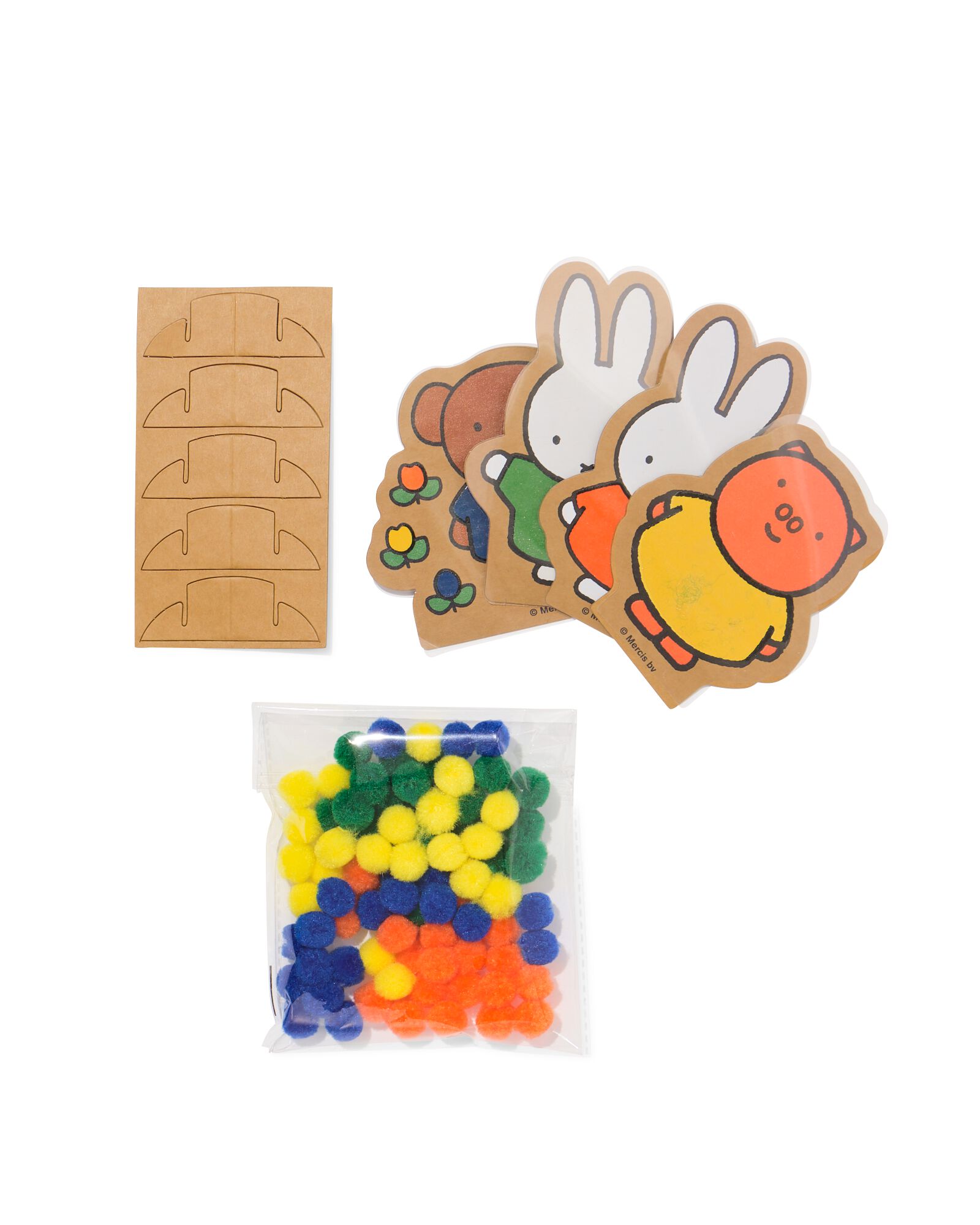 carte Miffy d&eacute;cor&eacute;e avec des pompons - 15900609 - HEMA