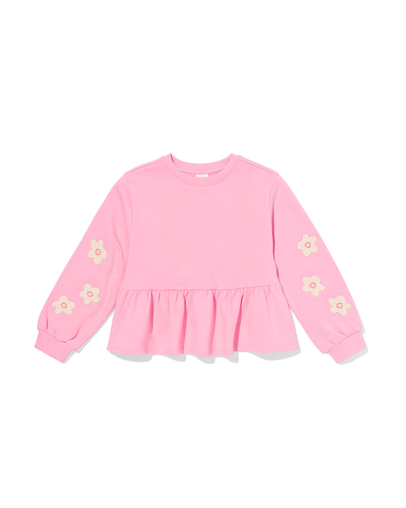 Kinderpullover aus Sweatstoff mit Blumen rosa rosa - 30842918PINK - HEMA