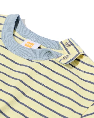 t-shirt b&eacute;b&eacute; rayures jaune p&acirc;le jaune p&acirc;le - 33189470LIGHTYELLOW - HEMA