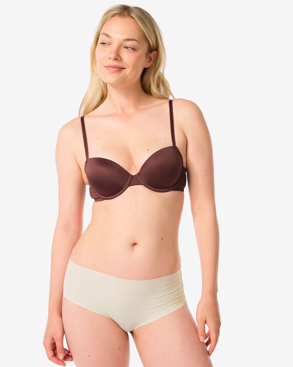 dames tailleslip micro rib ultimate comfort gebroken wit - 19640655OFFWHITE - HEMA