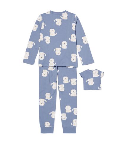 pyjama enfant avec pyjama de poup&eacute;e chiens bleu - 23000450BLUE - HEMA