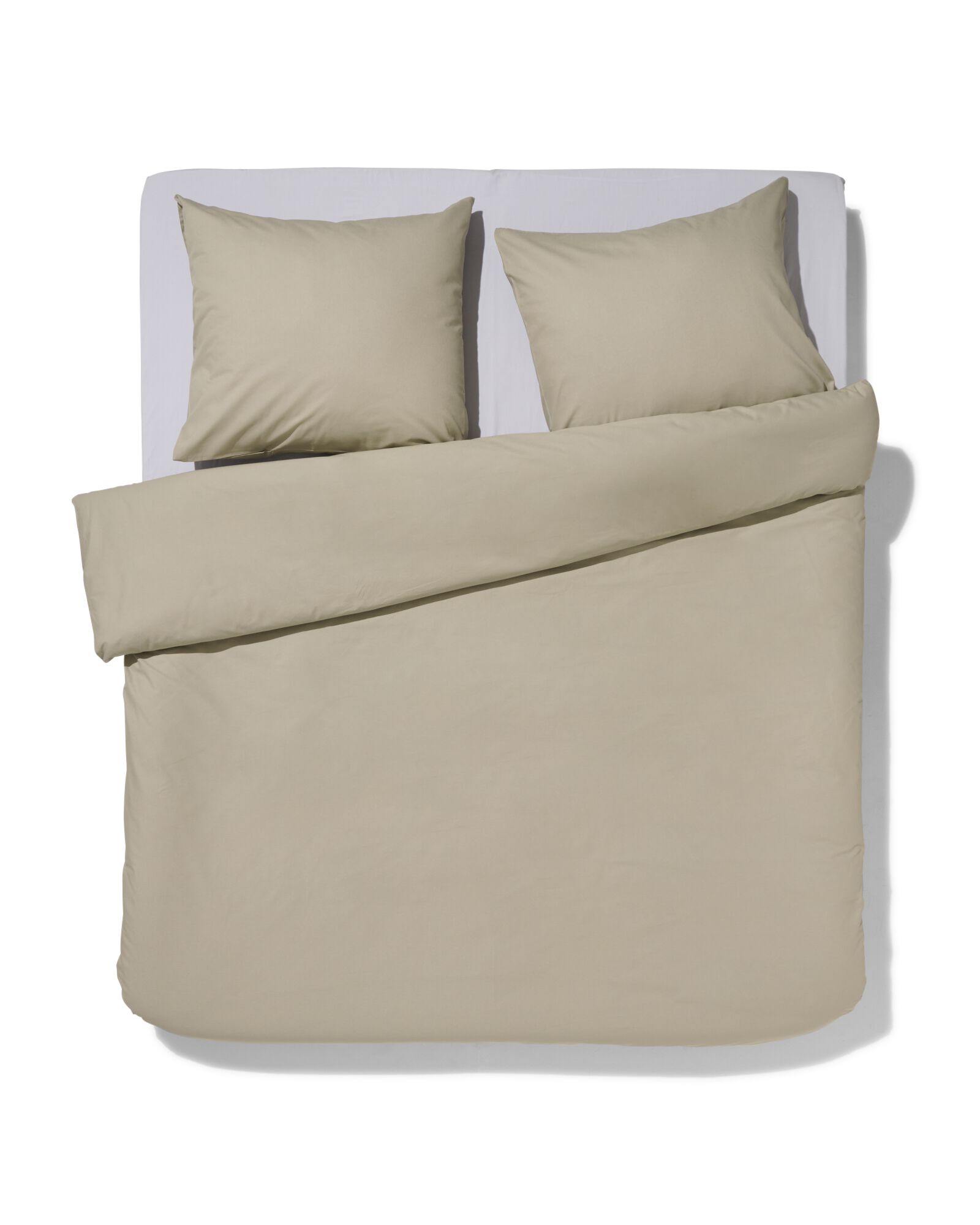 housse de couette en coton doux 240x200/220 vert - 5790142 - HEMA
