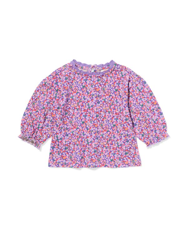 t-shirt b&eacute;b&eacute; fleurs violet - 33038270PURPLE - HEMA