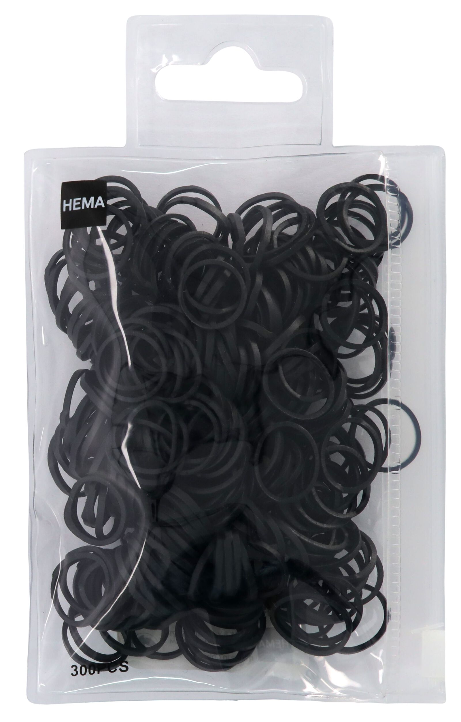 Lot de 30 mini élastiques à cheveux couleur noire.