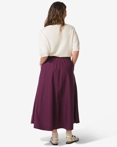 jupe trap&egrave;ze femme Daisy popeline bordeaux bordeaux - 36207820BURGUNDYRED - HEMA