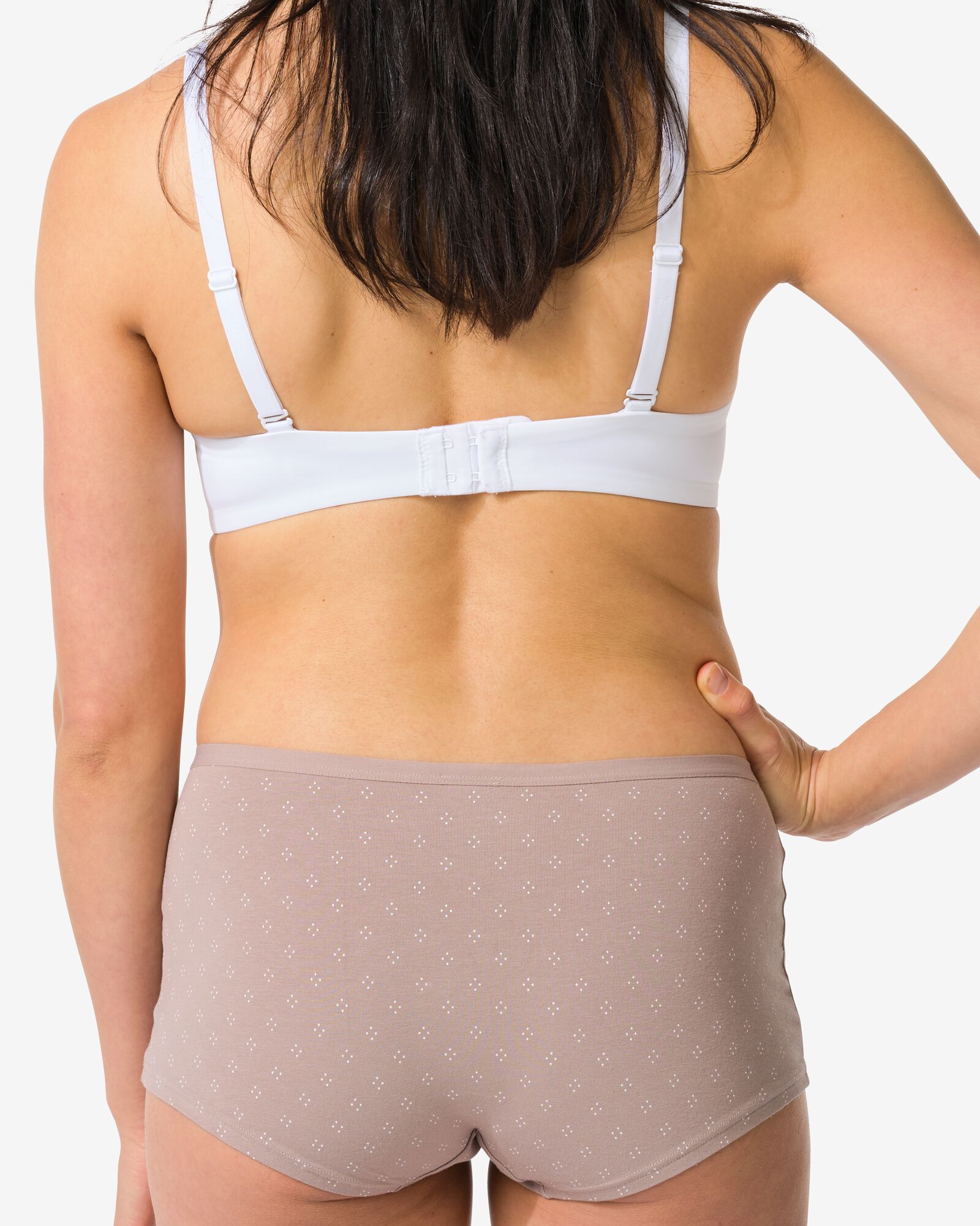 damesboxer katoen - 2 stuks lichtbruin lichtbruin - 19680615LIGHTBROWN - HEMA