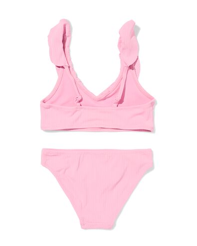 kinderbikini rib roze roze - 22260110PINK - HEMA