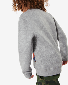 Kinder-Sweatshirt, Schriftmotiv graumeliert graumeliert - 1000029829 - HEMA