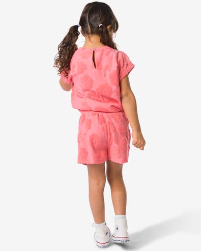 kindershort comfy fit badstof bloemen roze roze - 30848803PINK - HEMA