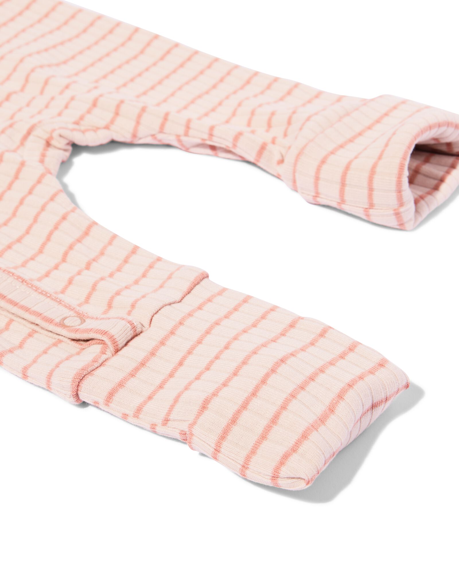 Gerippter mitwachsender Newborn-Strampler aus Bambus mit Stretchanteil und Streifen braun - 33417620BROWN - HEMA