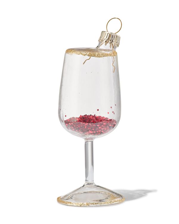 boule de Noël verre de vin rouge verre 10cm - 25180219 - HEMA