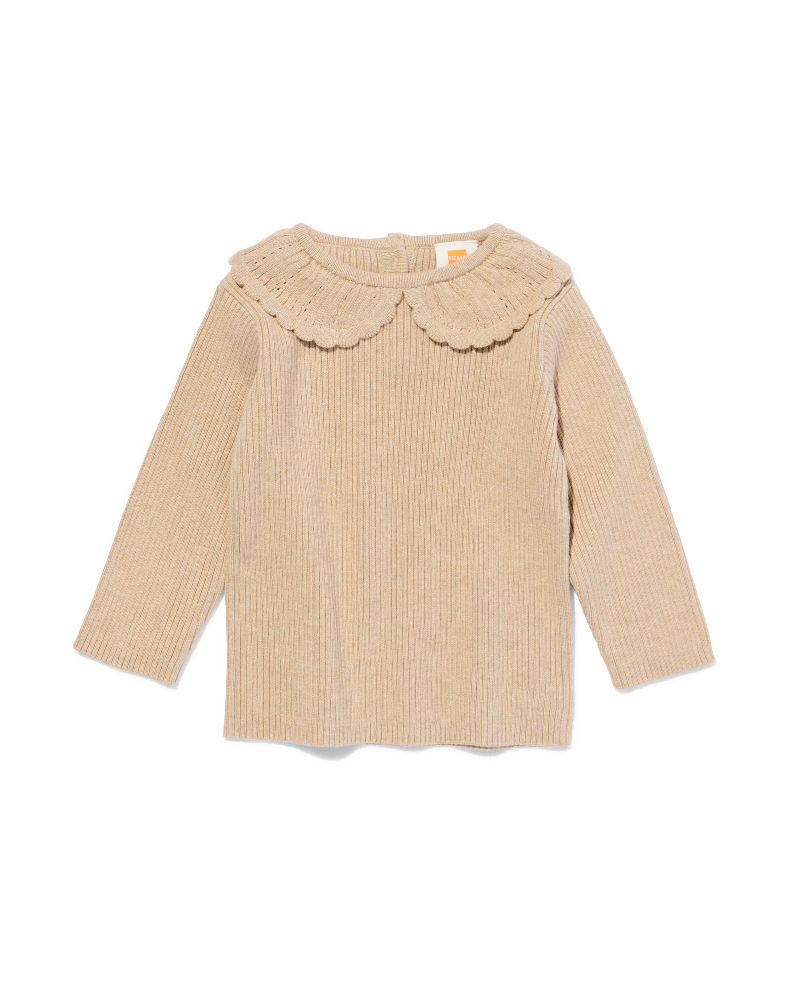 Strickpullover f&uuml;r Babys mit Kragen sandfarben sandfarben - 33073960SAND - HEMA