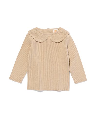 Strickpullover f&uuml;r Babys mit Kragen sandfarben sandfarben - 33073960SAND - HEMA