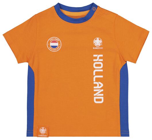 t-shirt et short bébé EURO orange - 1000019566 - HEMA