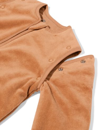 Schlafsack mit abnehmbaren &Auml;rmeln aus Samt, 3,0 TOG beige beige - 33365250BEIGE - HEMA