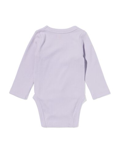 body crois&eacute; &eacute;volutif nouveau-n&eacute; c&ocirc;tel&eacute; violet clair violet clair - 33438620LIGHTPURPLE - HEMA