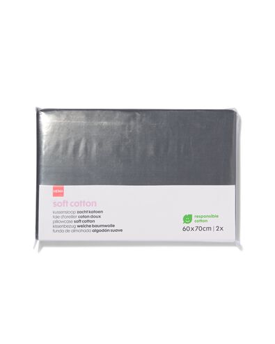 Kissenbezüge - Soft Cotton - grau - 5140135 - HEMA