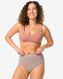 slip femme taille haute sans coutures micro beige XL - 19630528 - HEMA