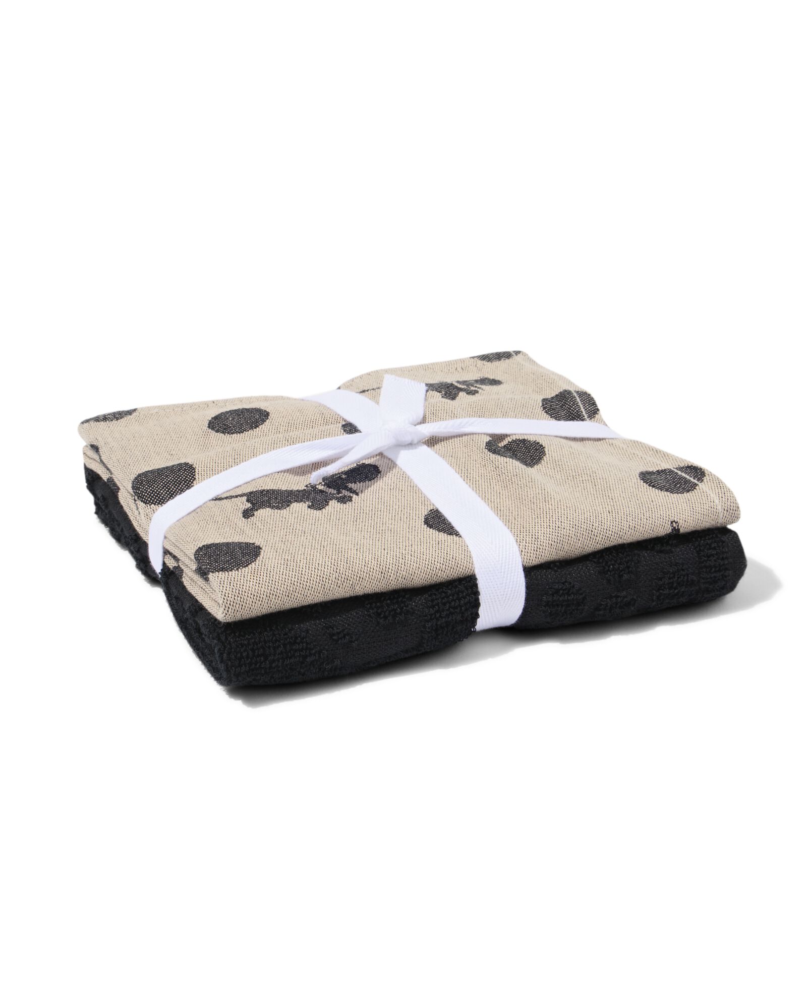 let de torchons et d'essuie-mains beige Takkie et Siepie - 2 pi&egrave;ces - 5400177 - HEMA