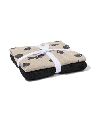 let de torchons et d'essuie-mains beige Takkie et Siepie - 2 pi&egrave;ces - 5400177 - HEMA