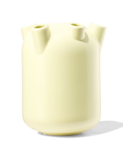 Tulpenvase, 18.5 x Ø 22 cm, Keramik, gelb - 13323121 - HEMA